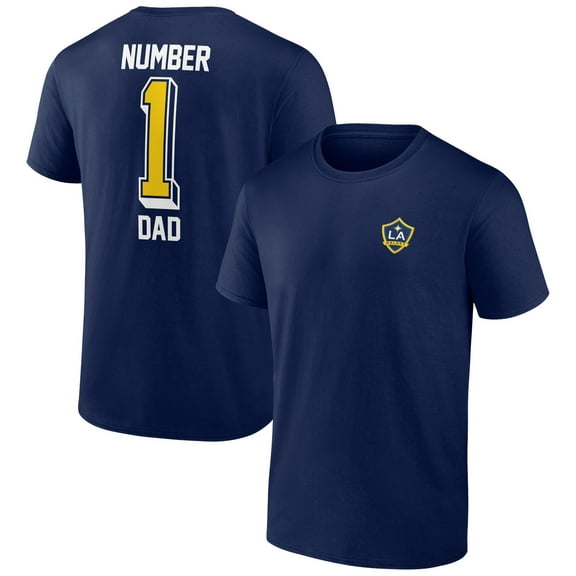 Men's Navy LA Galaxy Number One Dad T-Shirt