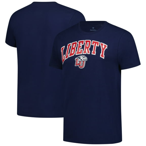 Men's Navy Liberty Flames Basic Arch T-Shirt