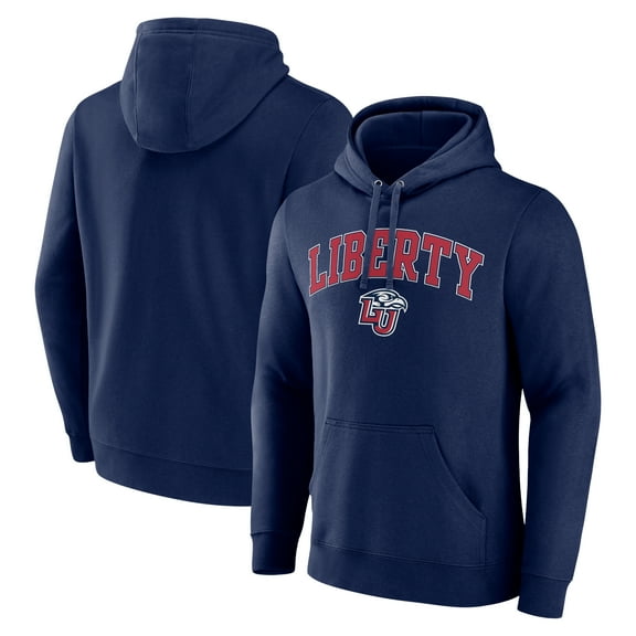 Men's Navy Liberty Flames Campus Team Pullover Hoodie
