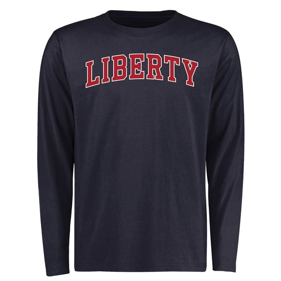 Men's Navy Liberty Flames Everyday Long Sleeve T-Shirt