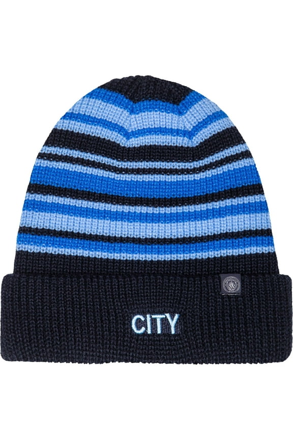 Men's Navy Manchester City Toner Cuffed Knit Hat - OSFA