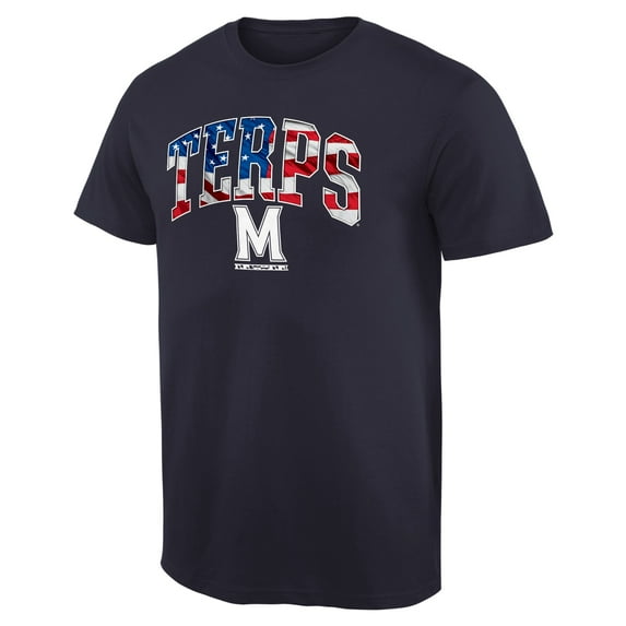 Men's Navy Maryland Terrapins Banner Arch T-Shirt