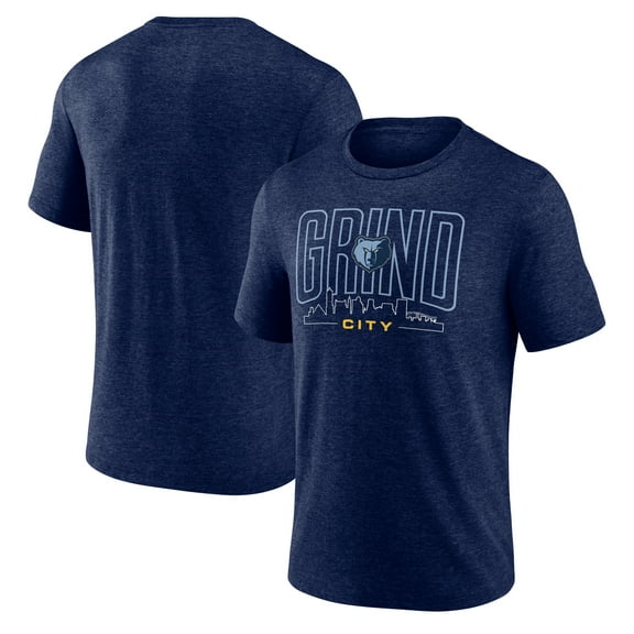 Men's Navy Memphis Grizzlies Huddle Tri-Blend T-Shirt