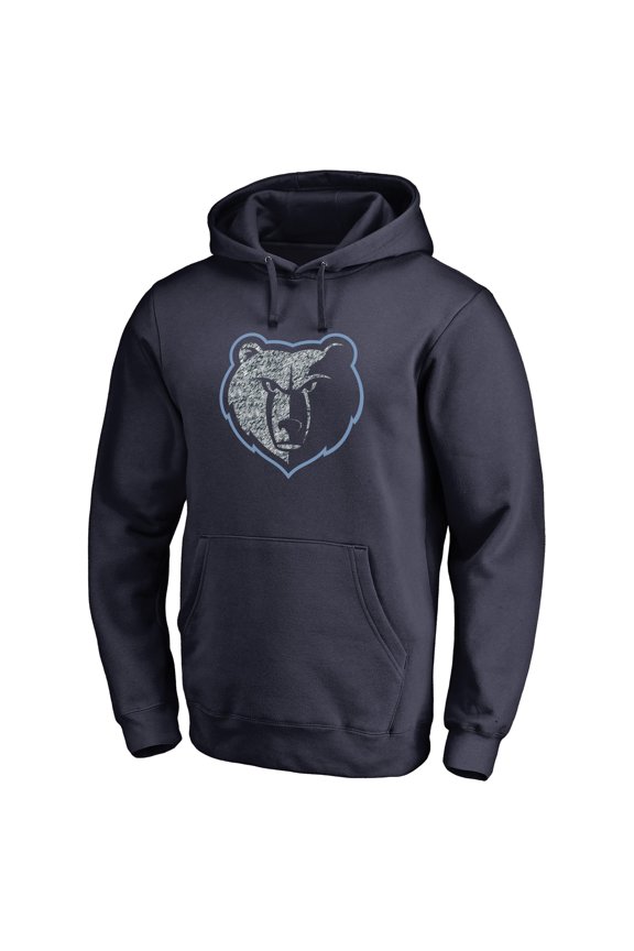 Men's Navy Memphis Grizzlies Static Logo Pullover Hoodie