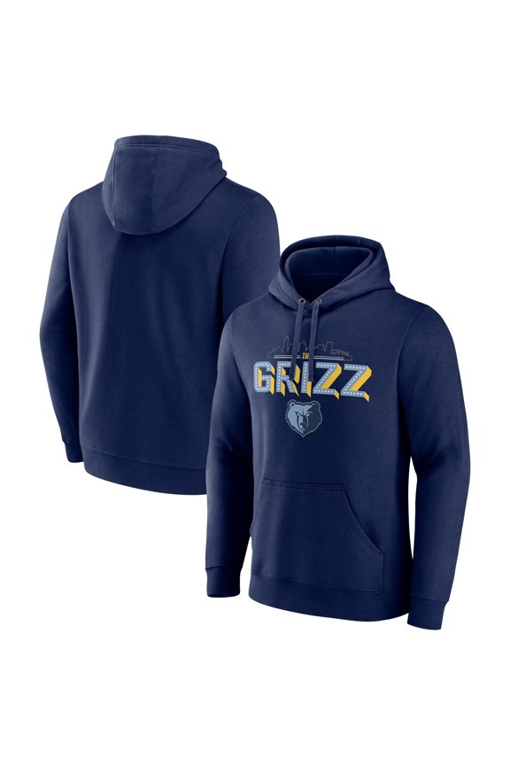 Men's Navy Memphis Grizzlies Tip-Off Pullover Hoodie