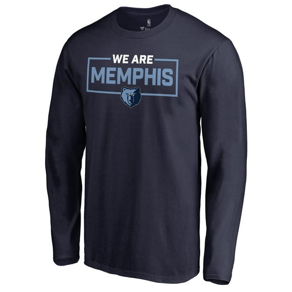 Men's Navy Memphis Grizzlies We Are Iconic Collection Long Sleeve T-Shirt