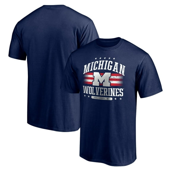 Men's Navy Michigan Wolverines Americana T-Shirt