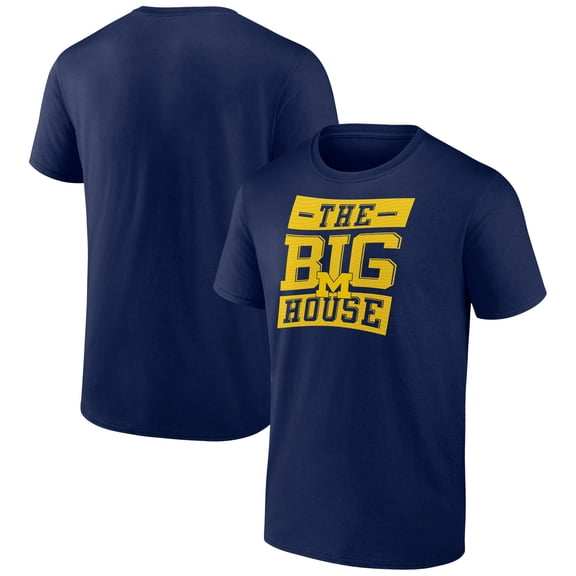 Men's Navy Michigan Wolverines Campus Goal T-Shirt