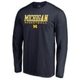 thumbnail image 1 of Men's Navy Michigan Wolverines Team Unity Basketball Long Sleeve T-Shirt, 1 of 3