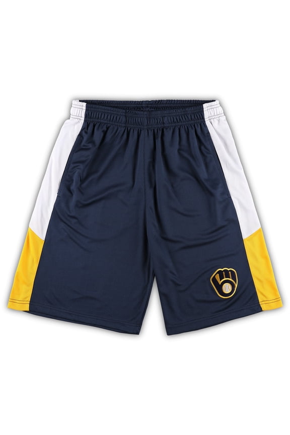 Men's Navy Milwaukee Brewers Big & Tall Team Shorts