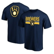 Mens Navy Milwaukee Brewers End Game Team Wordmark T-Shirt