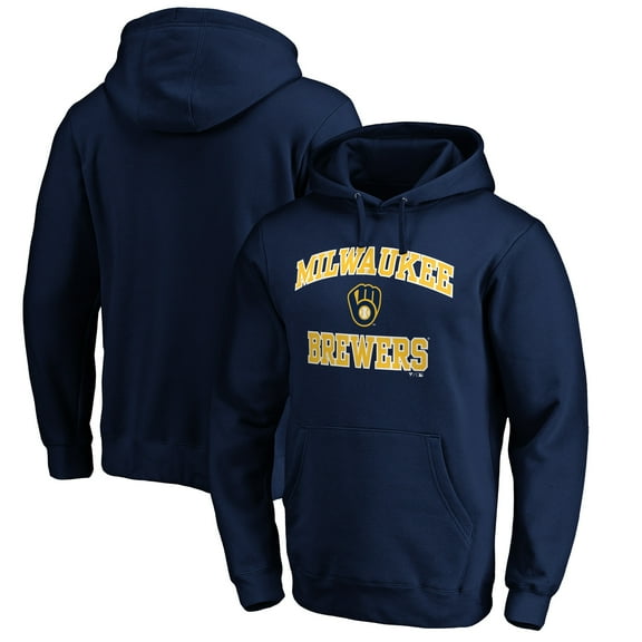 Men's Navy Milwaukee Brewers Heart & Soul Pullover Hoodie