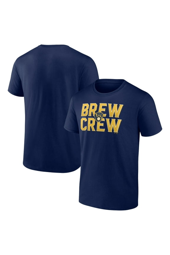 Men's Navy Milwaukee Brewers Hometown Brew Crew Fancy T-Shirt