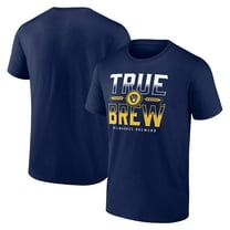 Men's  Navy Milwaukee Brewers Hometown Double T-Shirt