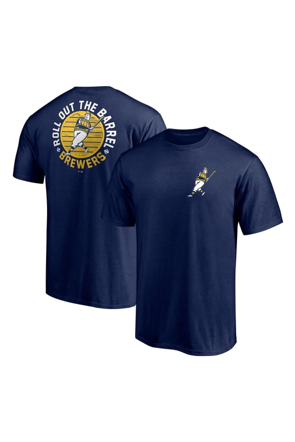 Men's Navy Milwaukee Brewers Roll Out the Barrel T-Shirt