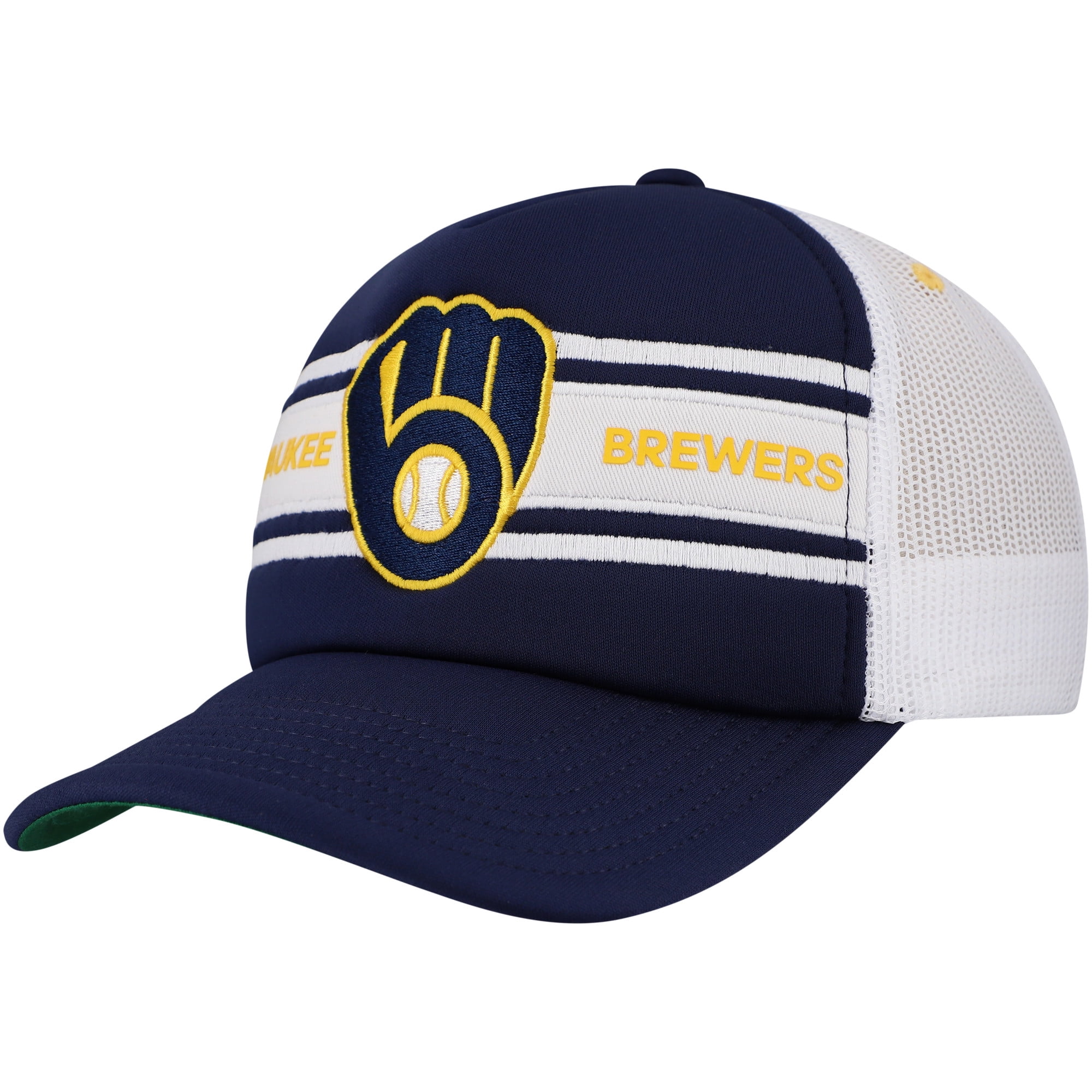 Men's Navy Milwaukee Brewers Sideline Trucker Adjustable Hat