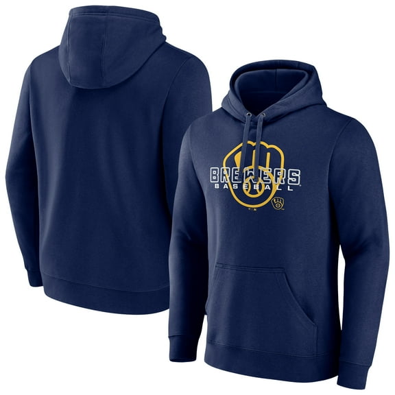 Men's Navy Milwaukee Brewers Stellar Pullover Hoodie