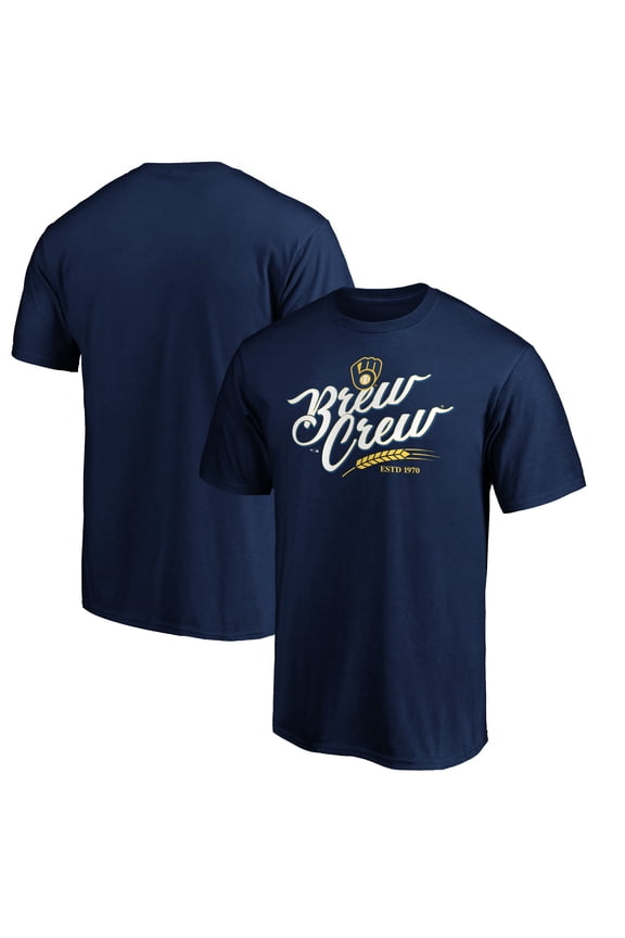 Men's Navy Milwaukee Brewers Team Adrenaline T-Shirt