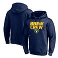 thumbnail image 1 of Men's Navy Milwaukee Brewers Team Hometown Collection The Crew Pullover Hoodie, 1 of 3