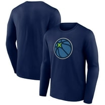 Men's Navy Minnesota Timberwolves Alternate Logo Long Sleeve T-Shirt
