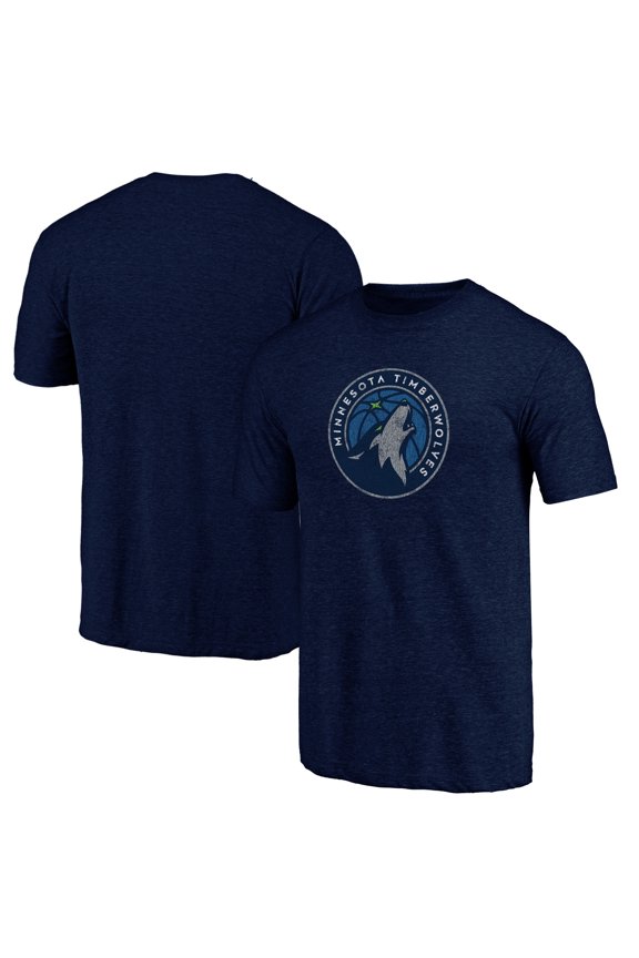Men's Navy Minnesota Timberwolves Distressed Tri-Blend T-Shirt