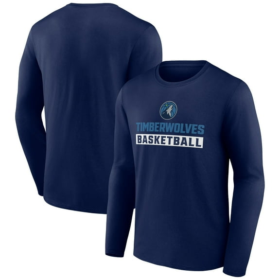 Men's Navy Minnesota Timberwolves Let's Go Long Sleeve T-Shirt