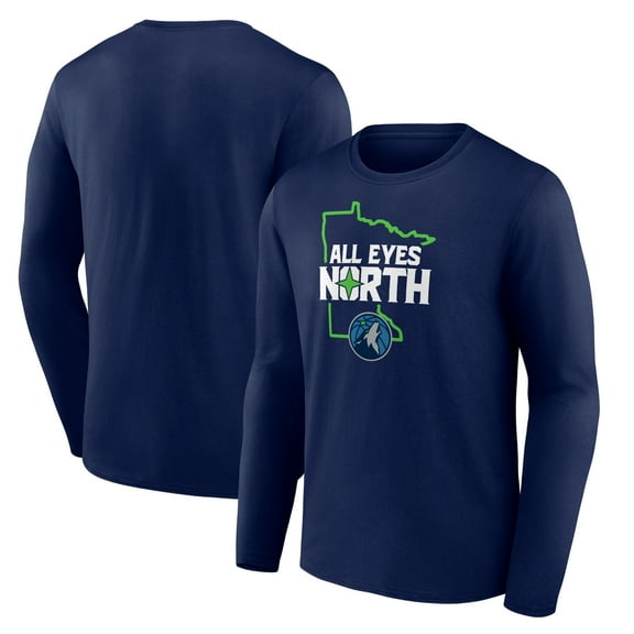 Men's Navy Minnesota Timberwolves Pick & Roll Coverage Long Sleeve T-Shirt