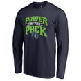 thumbnail image 1 of Men's Navy Minnesota Timberwolves Power of the Pack Hometown Collection Long Sleeve T-Shirt, 1 of 3