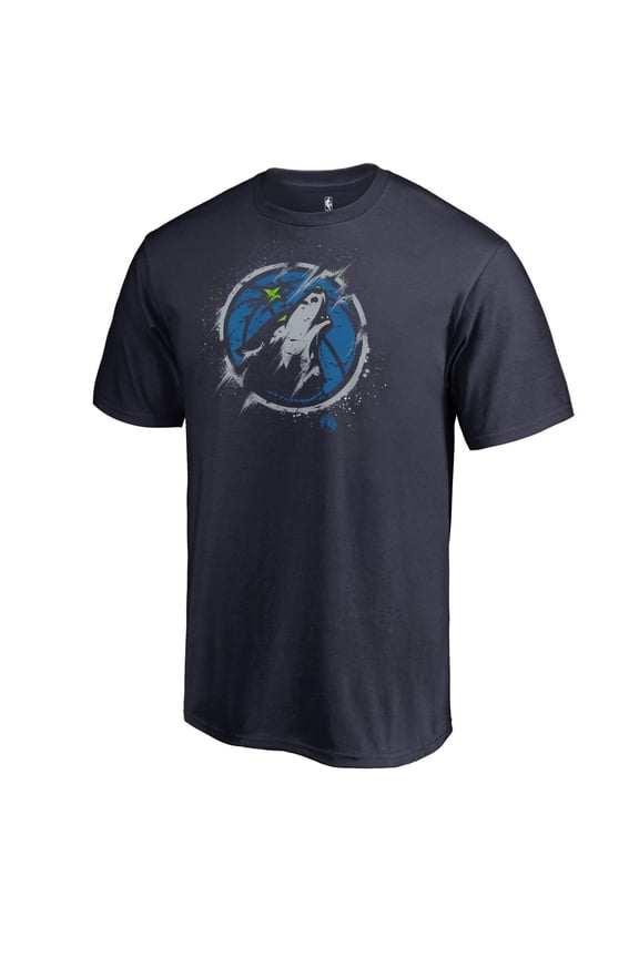 Men's Navy Minnesota Timberwolves Splatter Logo T-Shirt