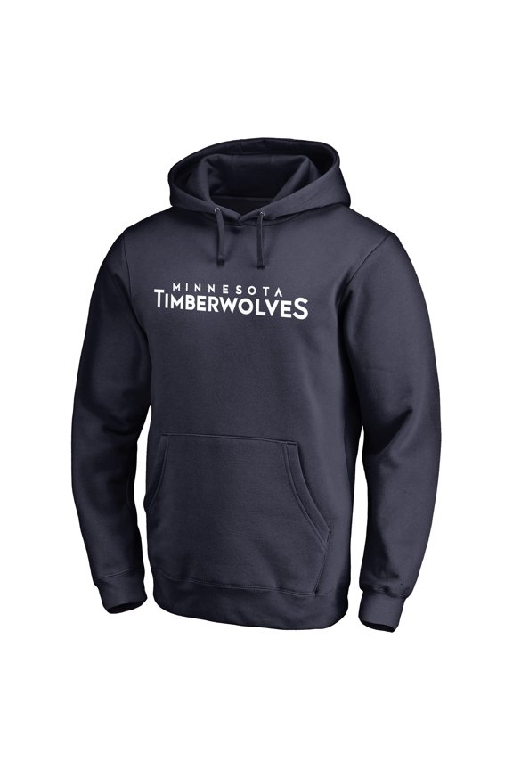 Men's Navy Minnesota Timberwolves Wordmark Pullover Hoodie