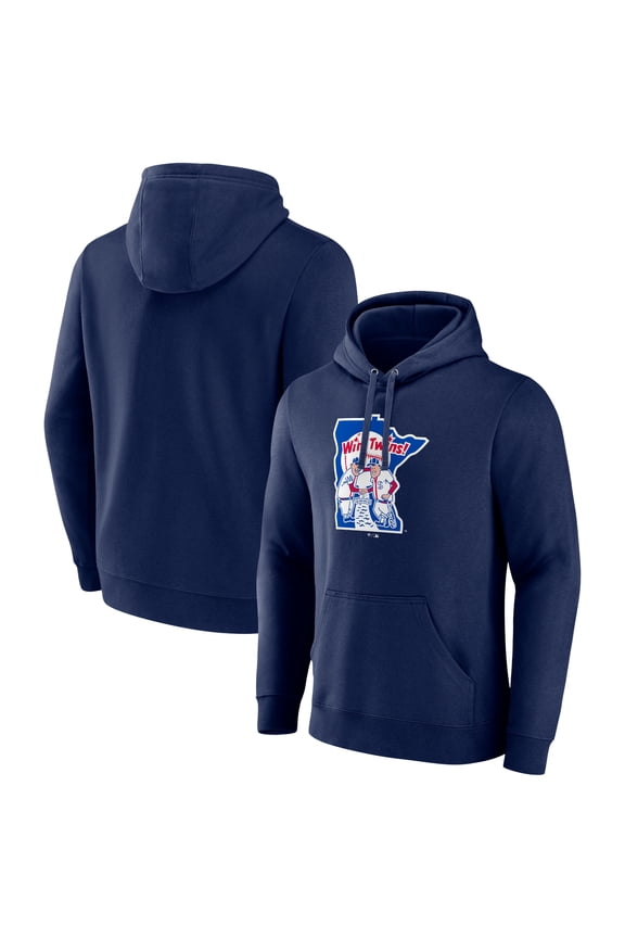 Men's Navy Minnesota Twins Cooperstown Collection Pullover Hoodie