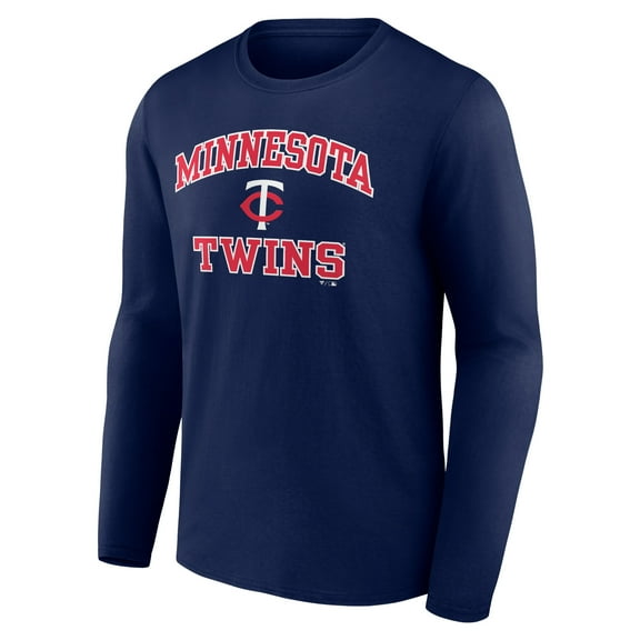 Men's Navy Minnesota Twins Team Heart & Soul Long Sleeve T-Shirt