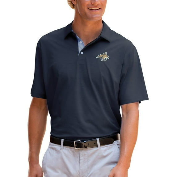 Men's Navy Montana State Bobcats Vansport Pro Signature Polo