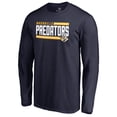 thumbnail image 1 of Men's Navy Nashville Predators Iconic Collection On Side Stripe Long Sleeve T-Shirt, 1 of 3