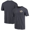 thumbnail image 1 of Men's Navy Nashville Predators Primary Logo Left Chest Distressed Tri-Blend T-Shirt, 1 of 3