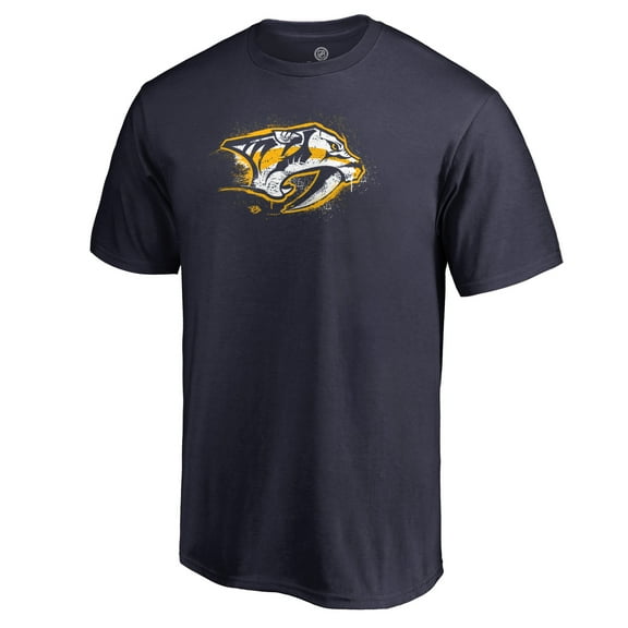 Men's Navy Nashville Predators Splatter Logo T-Shirt