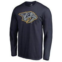 Men's Navy Nashville Predators Static Logo Long Sleeve T-Shirt