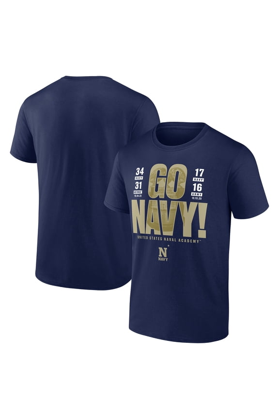 Men's Navy Navy Midshipmen 2025 Commander-In-Chief's Trophy Champions T-Shirt