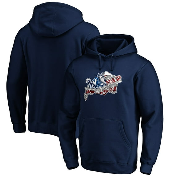 Men's Navy Navy Midshipmen Banner Wave Pullover Hoodie