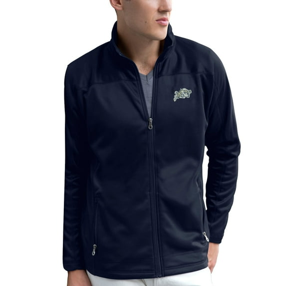 Men's Navy Navy Midshipmen Brushed Back Micro-Fleece Full-Zip Jacket