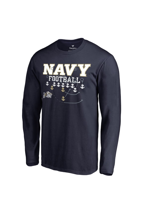 Men's Navy Navy Midshipmen Hometown Collection Triple Option Long Sleeve T-Shirt