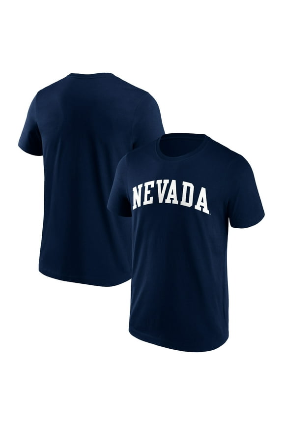 Men's Navy Nevada Wolf Pack Basic Team Arch T-Shirt