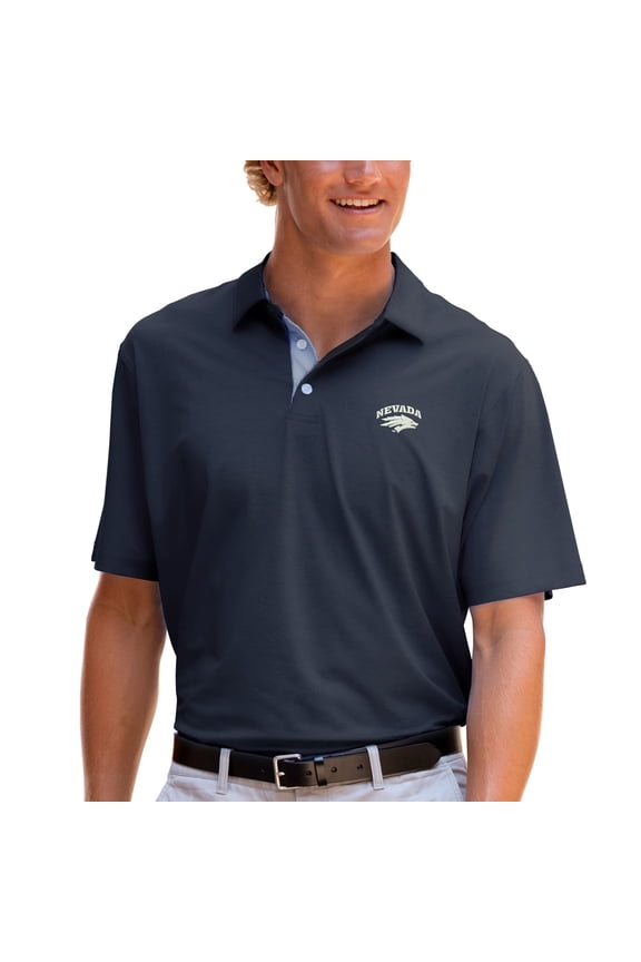 Men's Navy Nevada Wolf Pack Pro Signature Polo