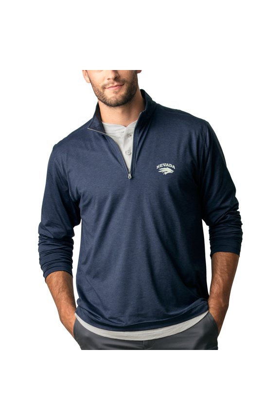 Men's Navy Nevada Wolf Pack Zen Quarter-Zip Jacket