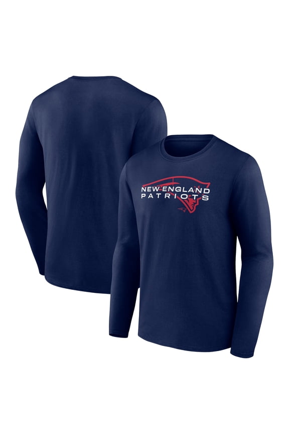 Men's Navy New England Patriots Advance to Victory Long Sleeve T-Shirt