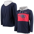 thumbnail image 1 of Men's Navy New England Patriots Big & Tall Logo Hoodie Long Sleeve T-Shirt, 1 of 3