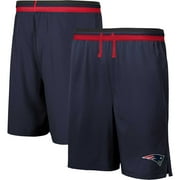 Men's Navy New England Patriots Cool Down Tri-Color Elastic Training Shorts