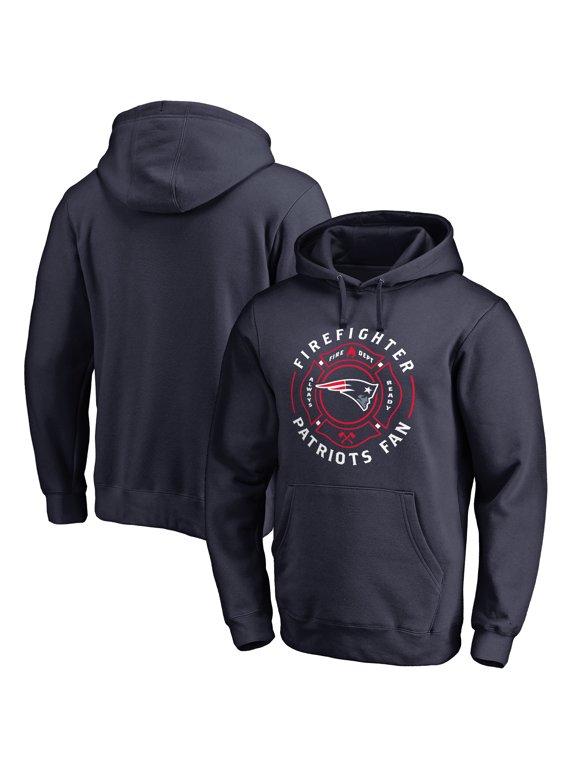 Men's Navy New England Patriots Firefighter Pullover Hoodie