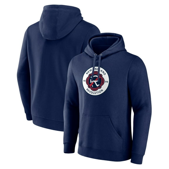 Men's Navy New England Revolution Official Logo Pullover Hoodie