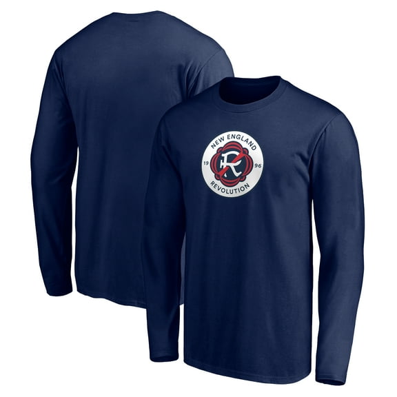 Men's Fanatics  Navy New England Revolution Logo Long Sleeve T-Shirt